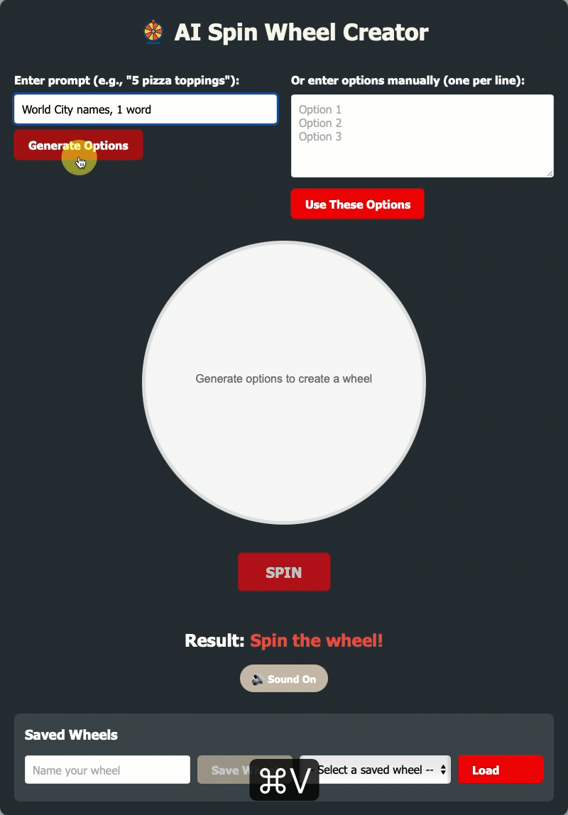 AI SpinWheel Demo